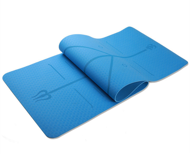 Yoga Mat - Non-slip with Positioning Lines