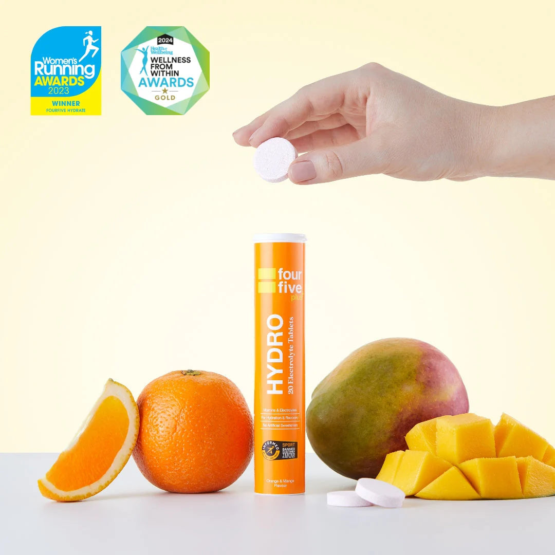 FourFive+ Hydro Tablets - Electrolytes & Vitamins - Orange & Mango Flavour