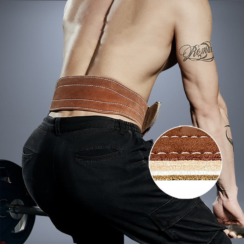Thick Cowhide Weight Lifting Belt